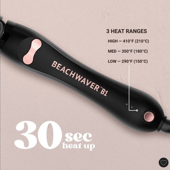 Beachwaver Pink and Black Curling Iron - Picture 2 of 4